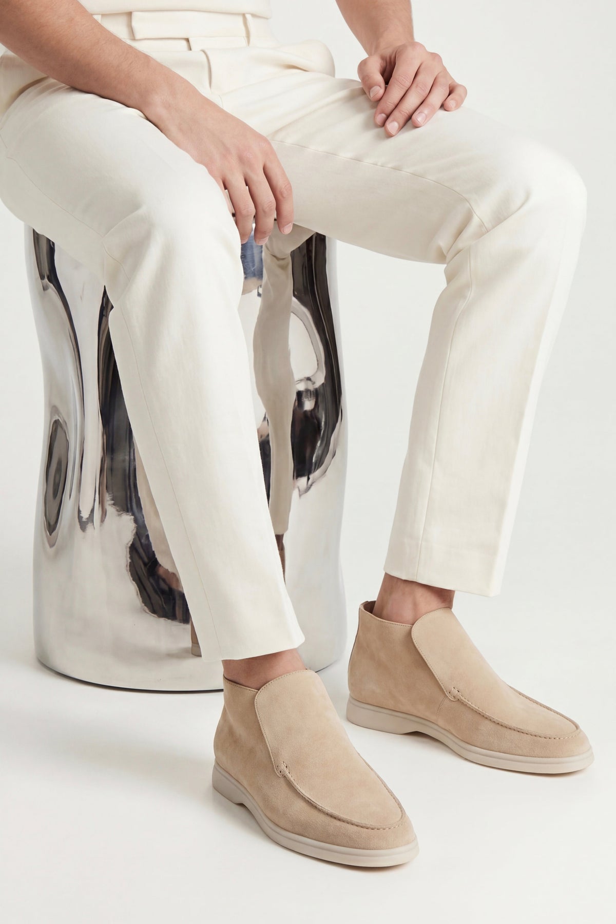 Mocassin Montant Capri Beige — semelle