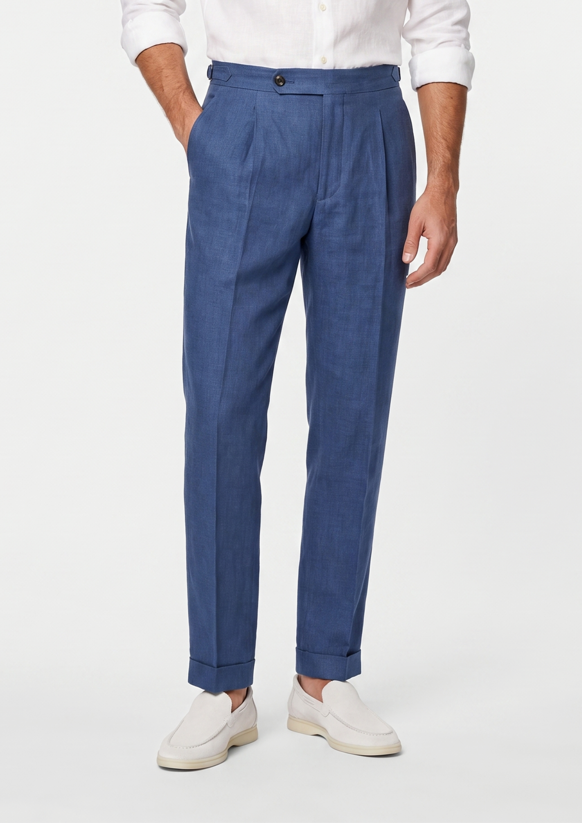 Pantalon côtier à pinces Tuscany bleu