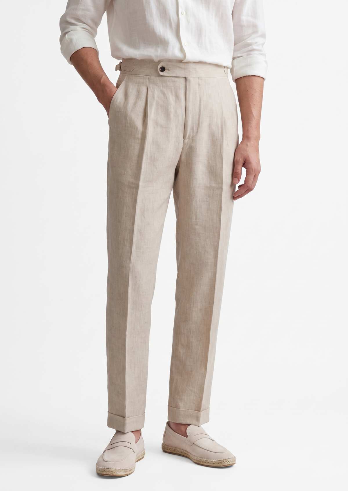 Pantalon côtier à pinces Tuscany ivoire