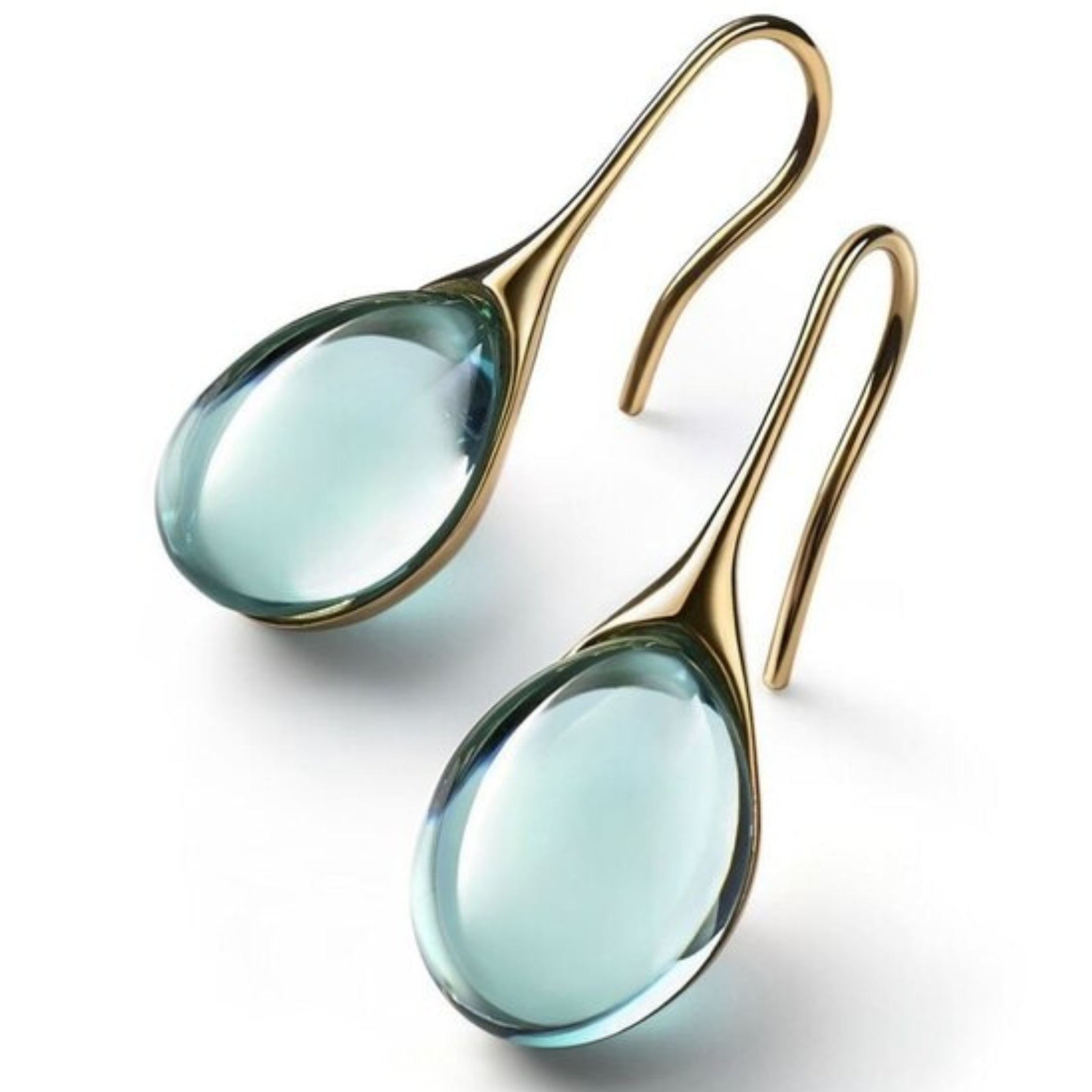 Boucles d'oreilles goutte dorée et argentée
