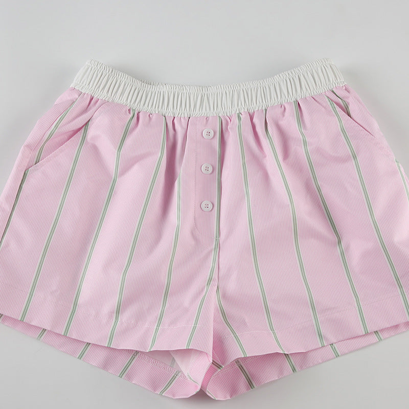 Short boxer en popeline rayée Liesel