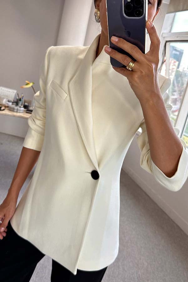 Tailleur Blazer Chic Décontracté, Un Bouton