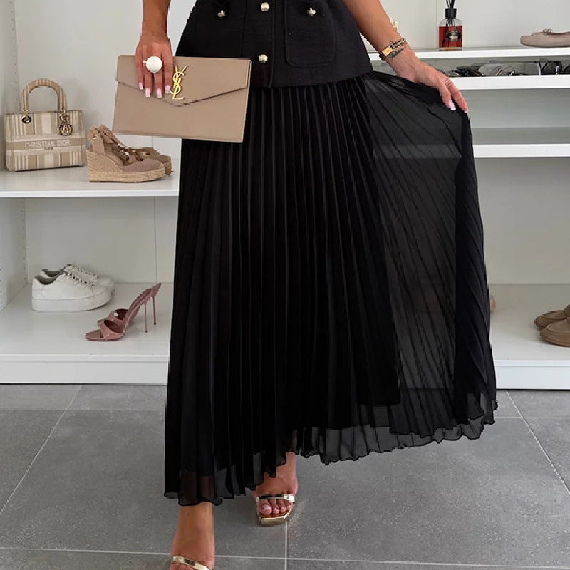 Ensemble Gilet Camélia et Jupe Plissée en Tulle