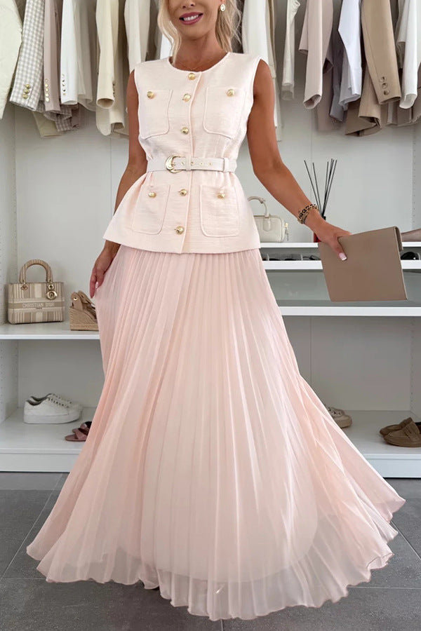 Ensemble Gilet Camélia et Jupe Plissée en Tulle