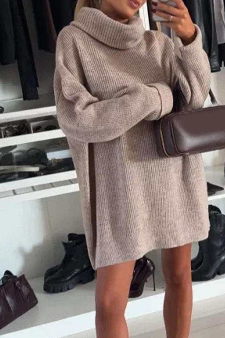 Pull Oversize Uni, Col Montant