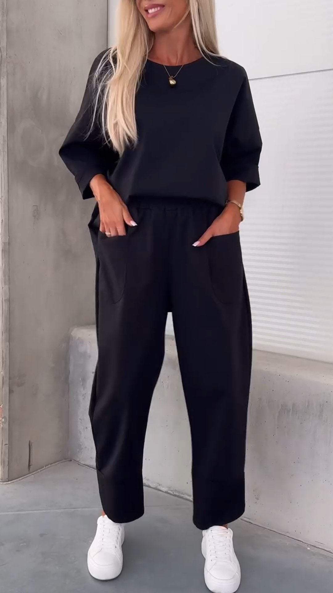 Ensemble T-Shirt Décontracté et Pantalon Crayon