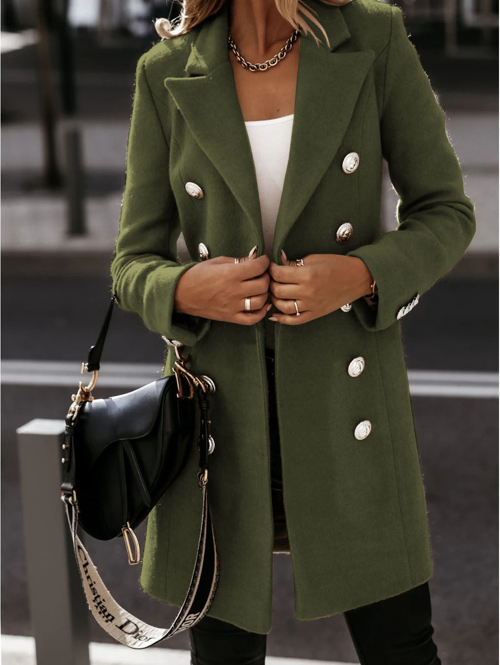 Pardessus Croisé à Revers, Style Français