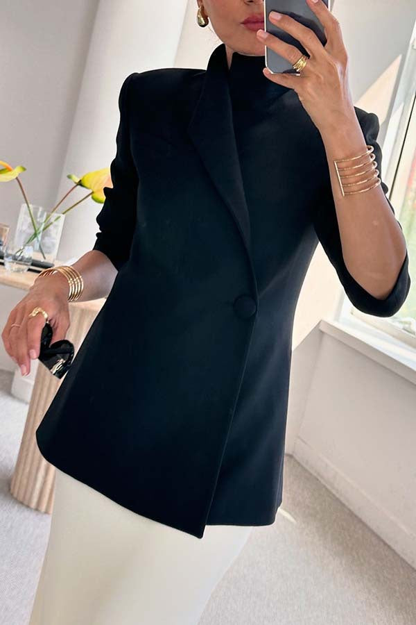 Tailleur Blazer Chic Décontracté, Un Bouton