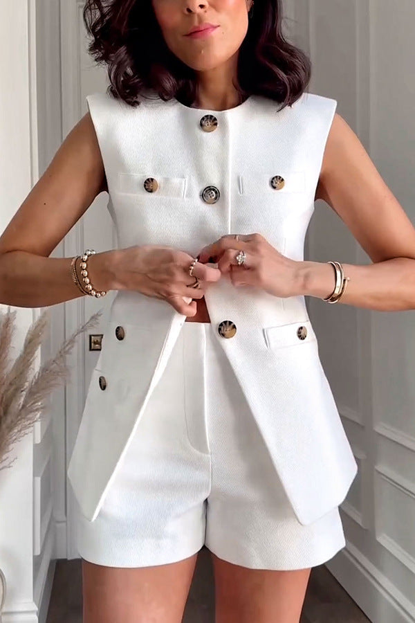 Ensemble Gilet Veste Boutonné — Nouvelle Collection