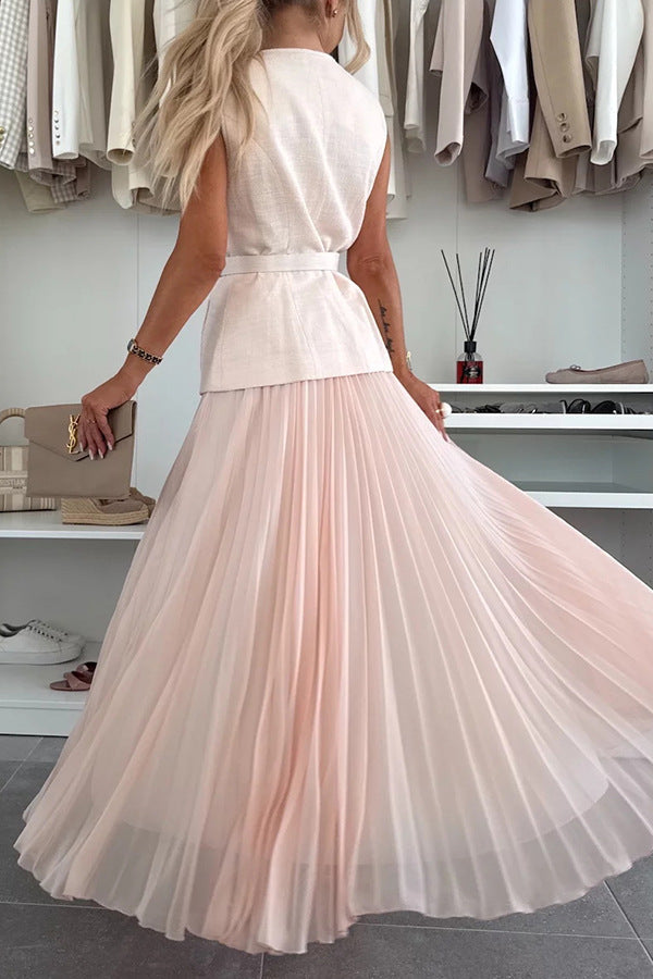 Ensemble Gilet Camélia et Jupe Plissée en Tulle