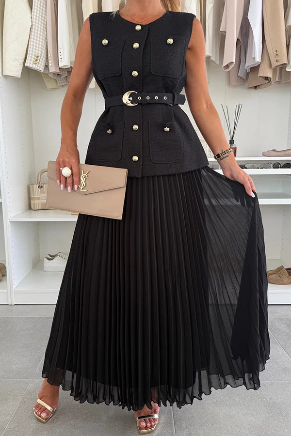 Ensemble Gilet Camélia et Jupe Plissée en Tulle