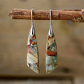 Charm · Boucles d'oreilles pierre naturelle vintage
