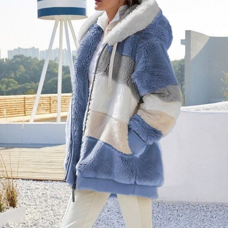 APOLLINE — Veste Oversize à Capuche en Peluche