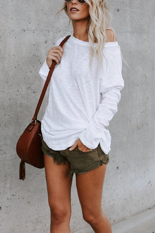 T-Shirt Élégant Basique Uni