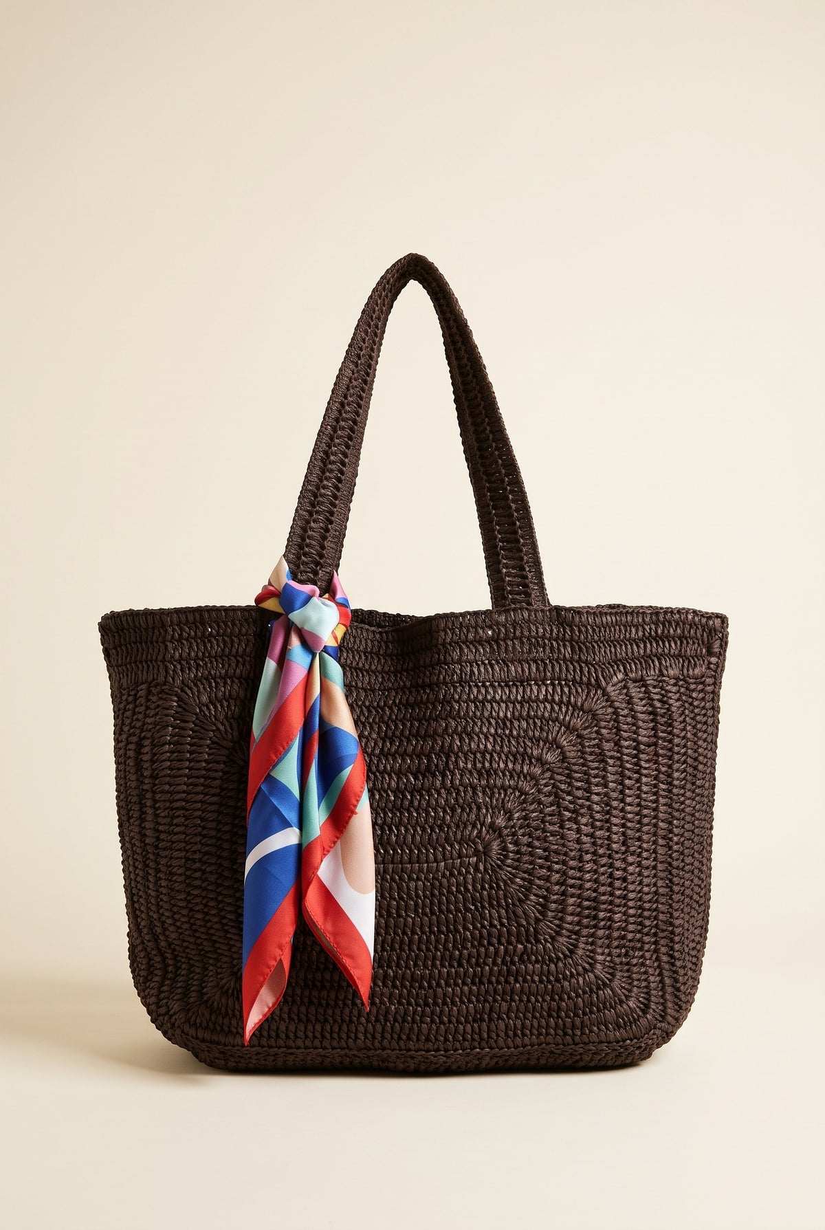 Sac de plage Hannie en corde de papier tressée