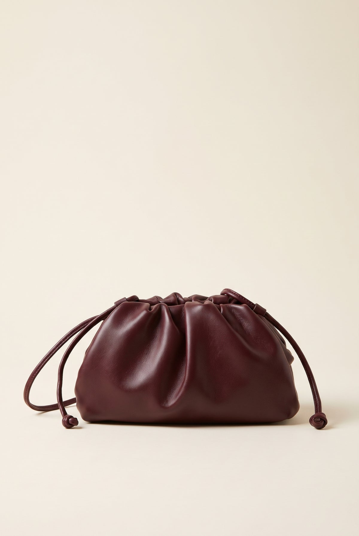 Bellina Faux Leather Crossbody Bag — Brown