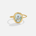 Bague Aigue-Marine Cristal et Or