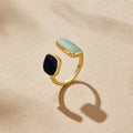 Bague enveloppante aigue-marine