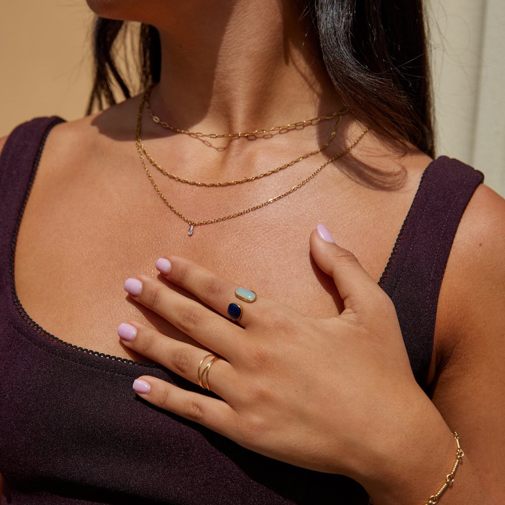 Bague Enveloppante Aigue-Marine