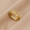 Bague Ara torsadée croisée
