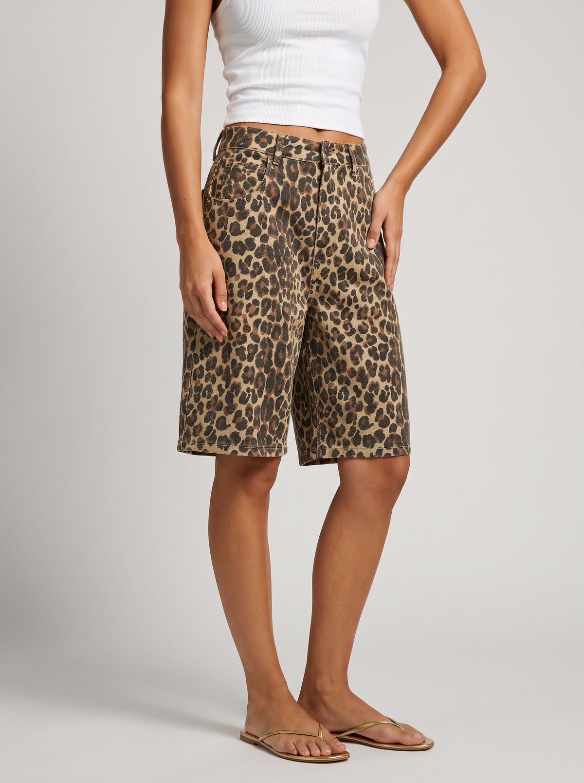 Short Nicole imprimé léopard