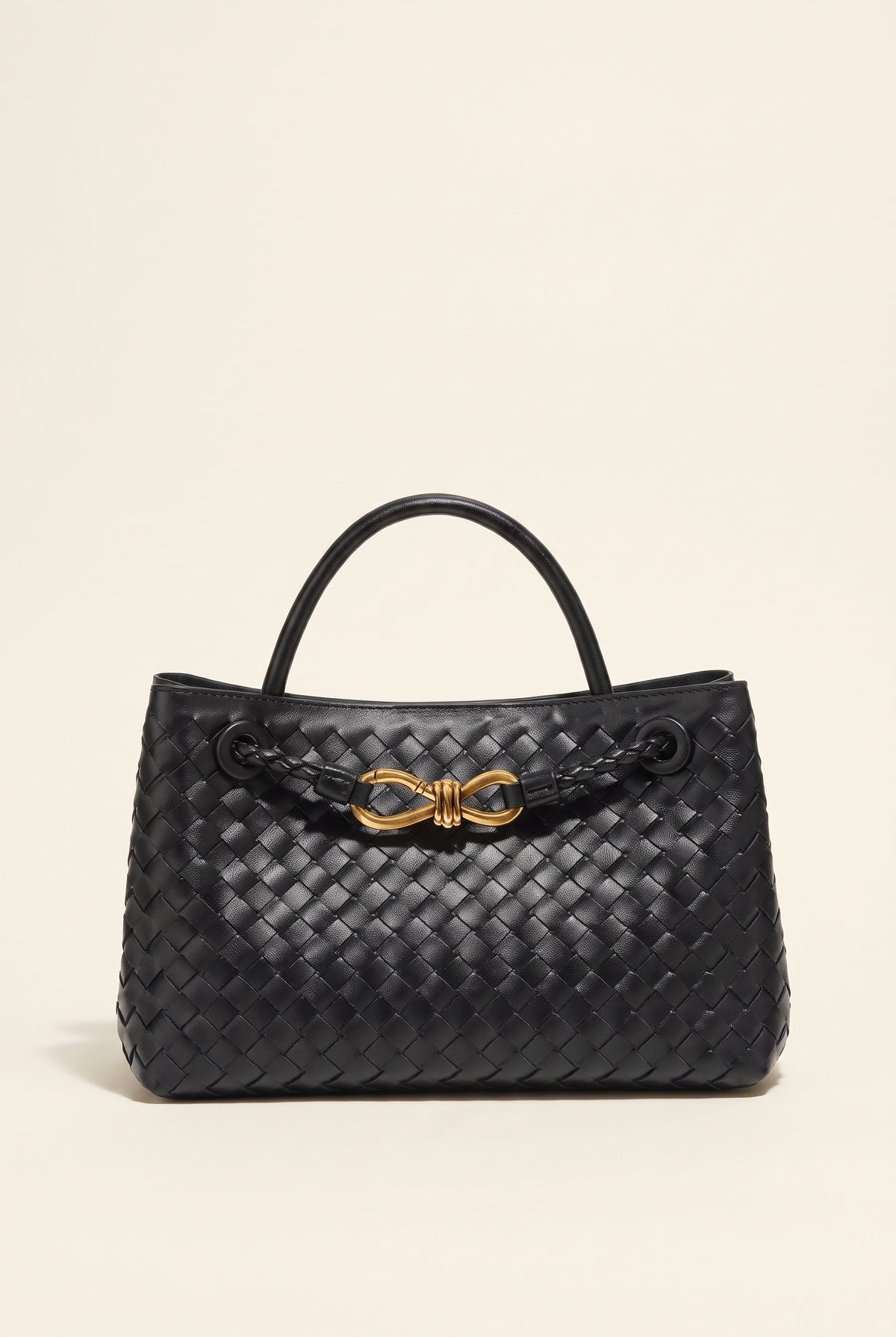 Lucia Small Woven Faux Leather Bag
