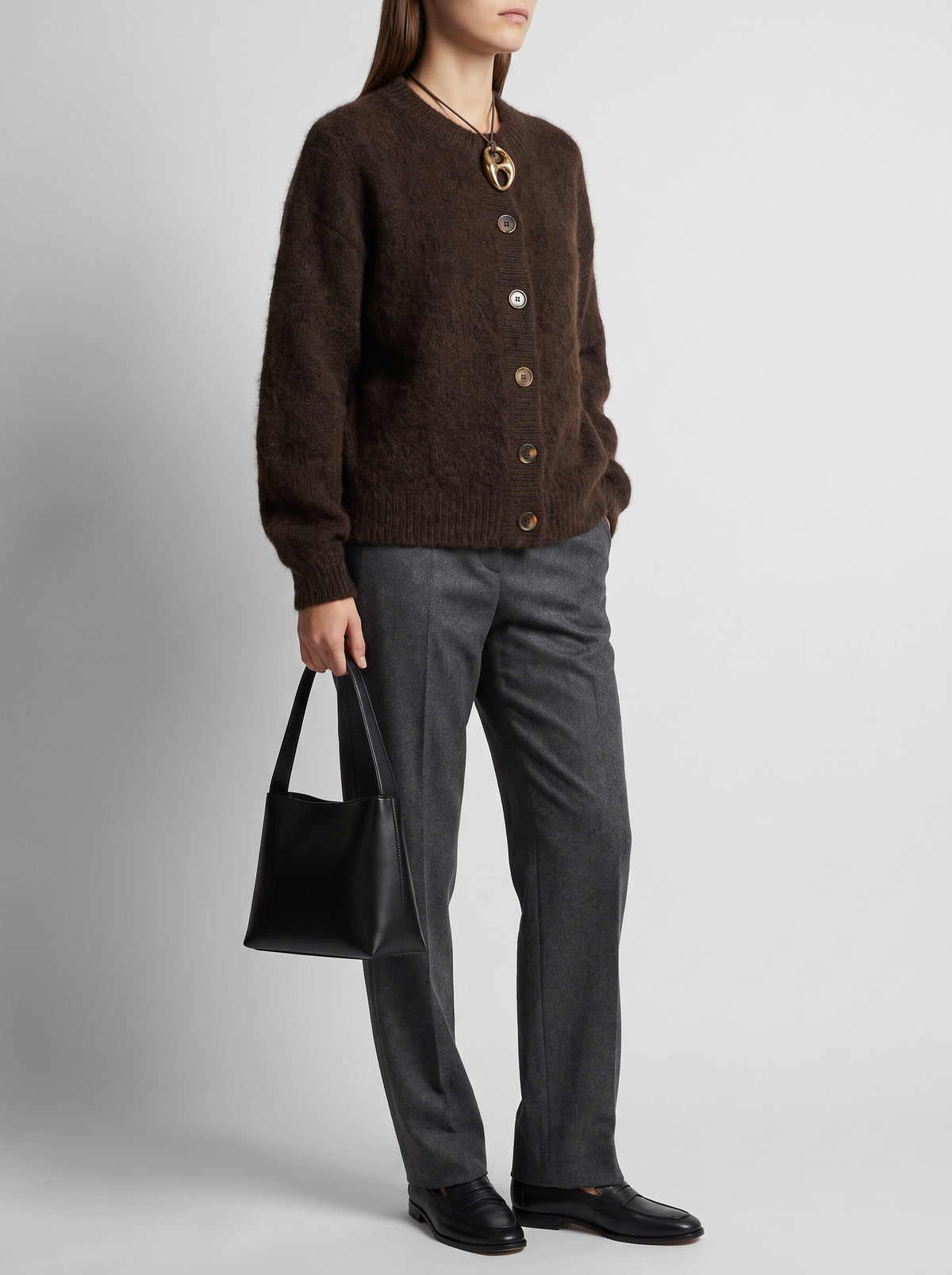 Lucy Knitted Cardigan - Brown