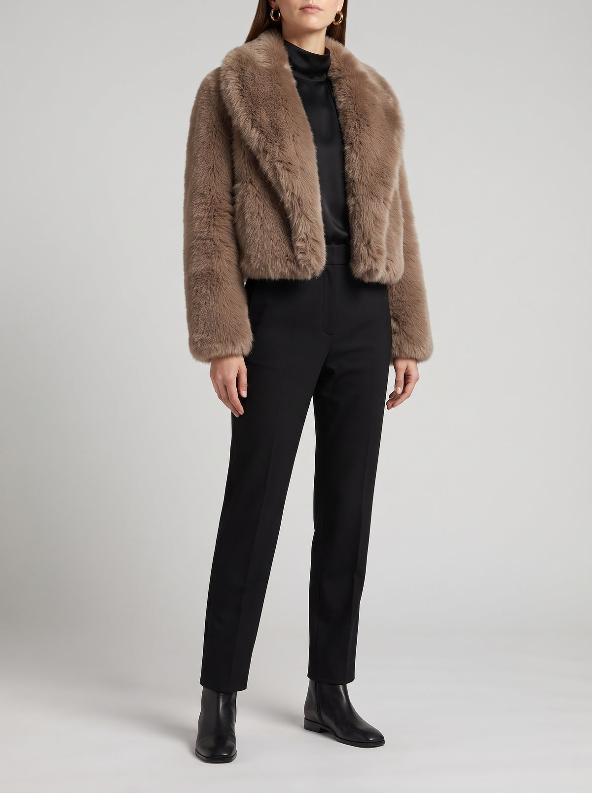 Adelheid Faux Fur Coat — Brown