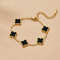Bracelet trèfle noir