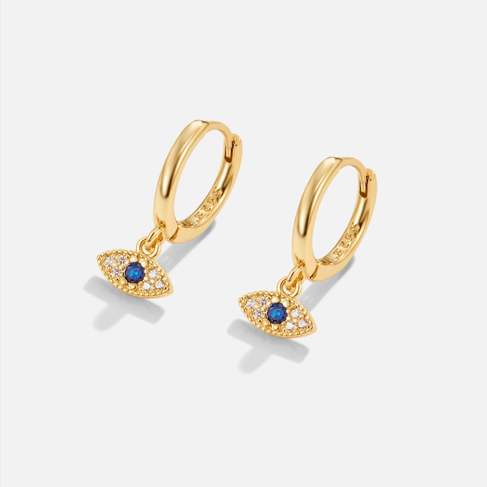 Boucles d'Oreilles Pendantes Œil Bleu Protecteur