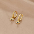 Boucles d'oreilles pendantes oeil bleu protecteur