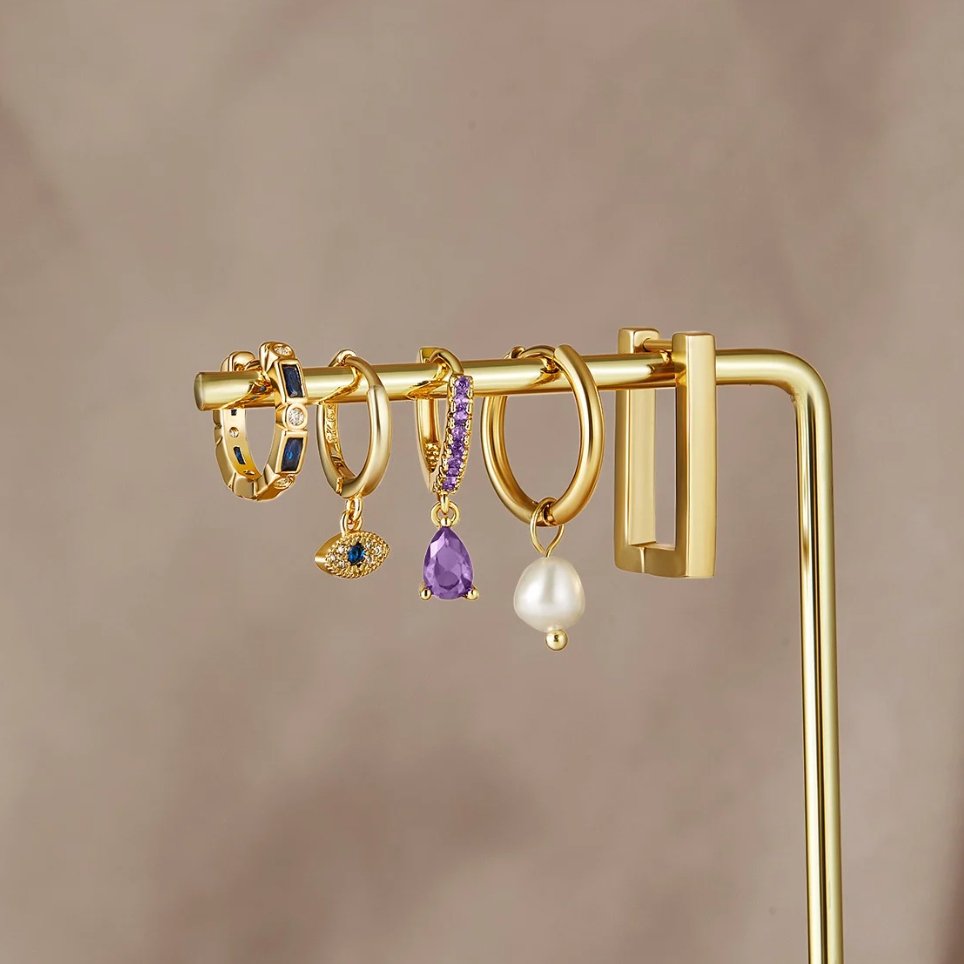 Boucles d'Oreilles Pendantes Œil Bleu Protecteur