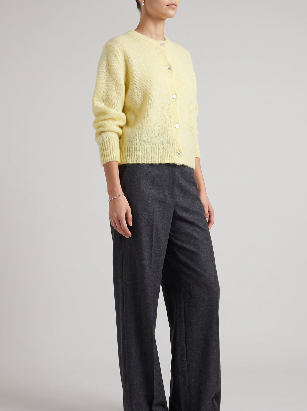 Hazel Long Soft Knit Cardigan — Yellow