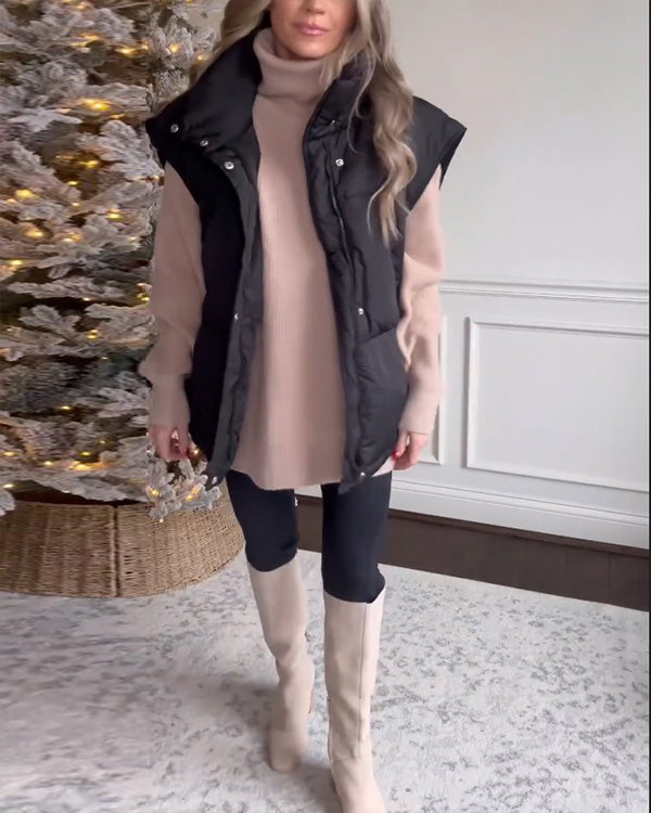 Gilet Doudoune Oversize, avec Zip
