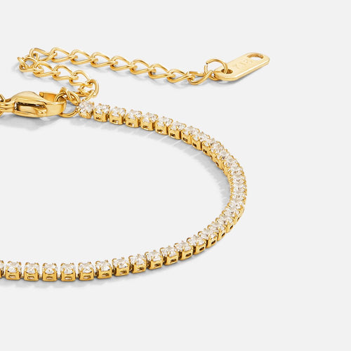 Bracelet tennis Cordelia doré