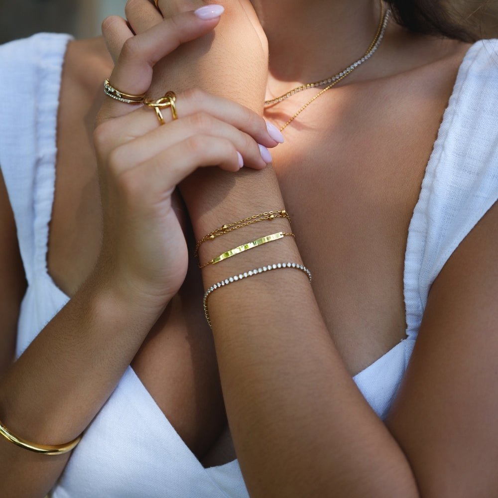 Bracelet Tennis Cordelia Doré
