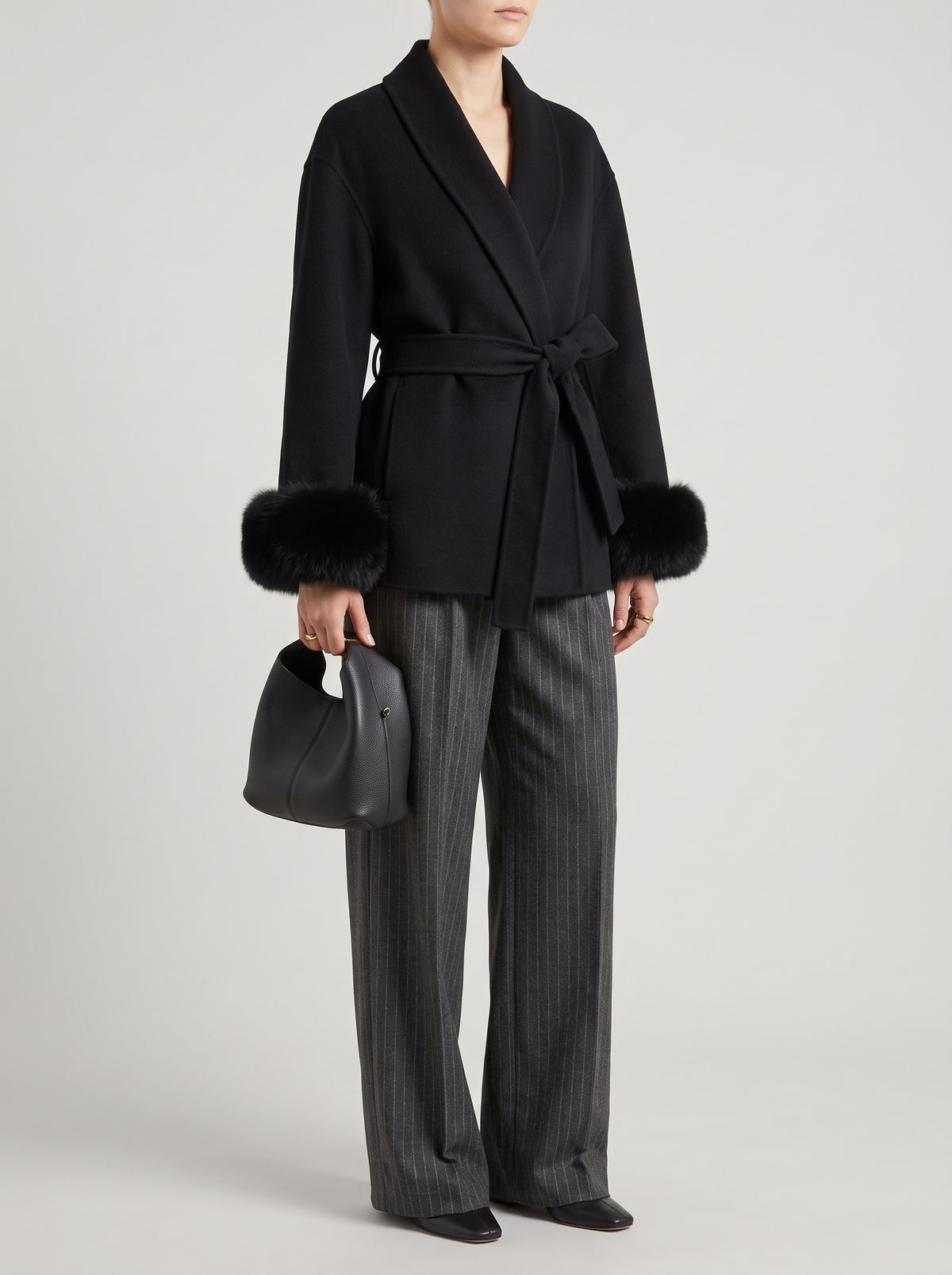 Grace Faux Fur Coat — Black