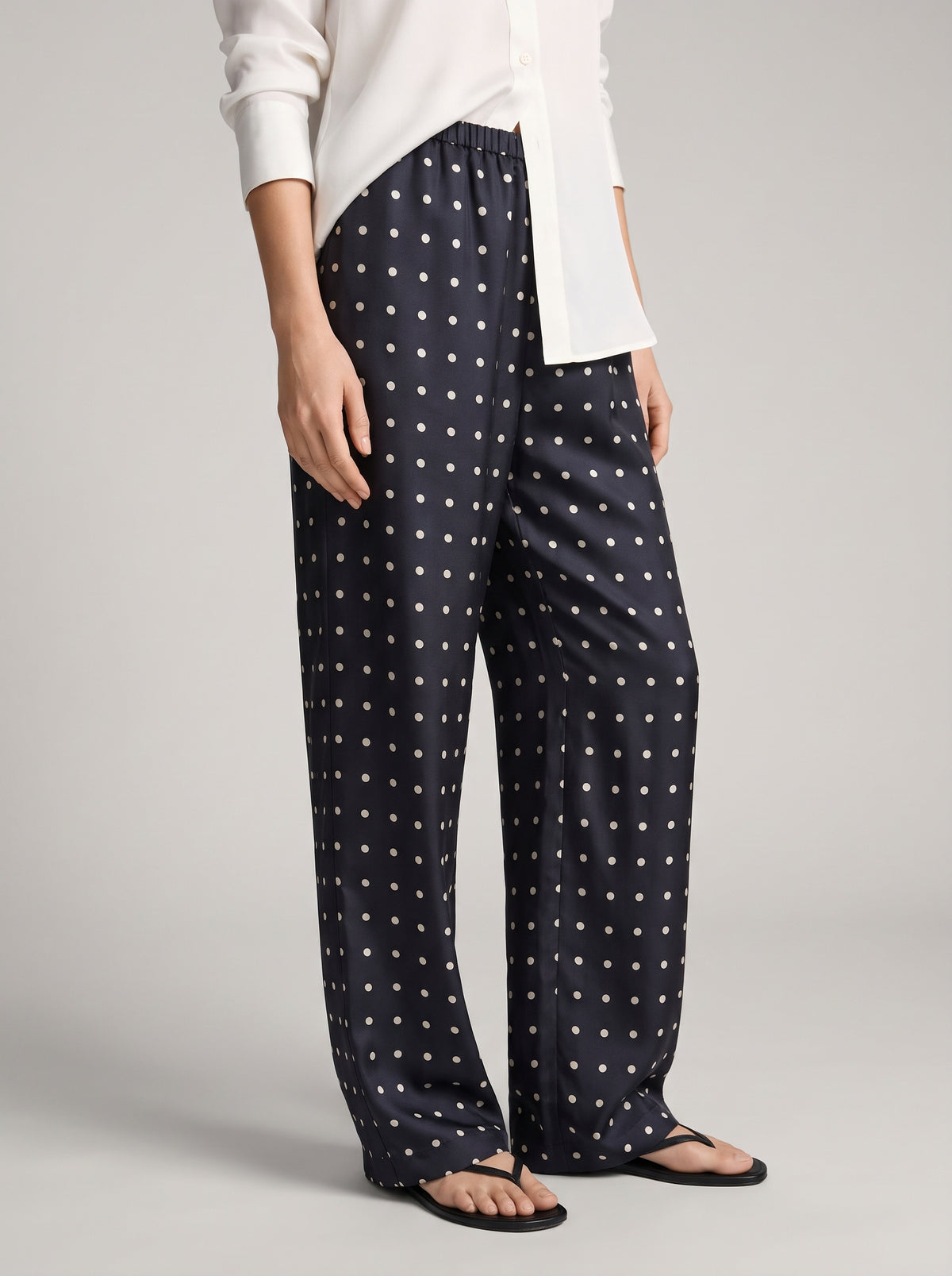 Adela Polka Dot Wide-Leg Pants