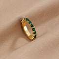Bague Émeraude Cristal Or 18K