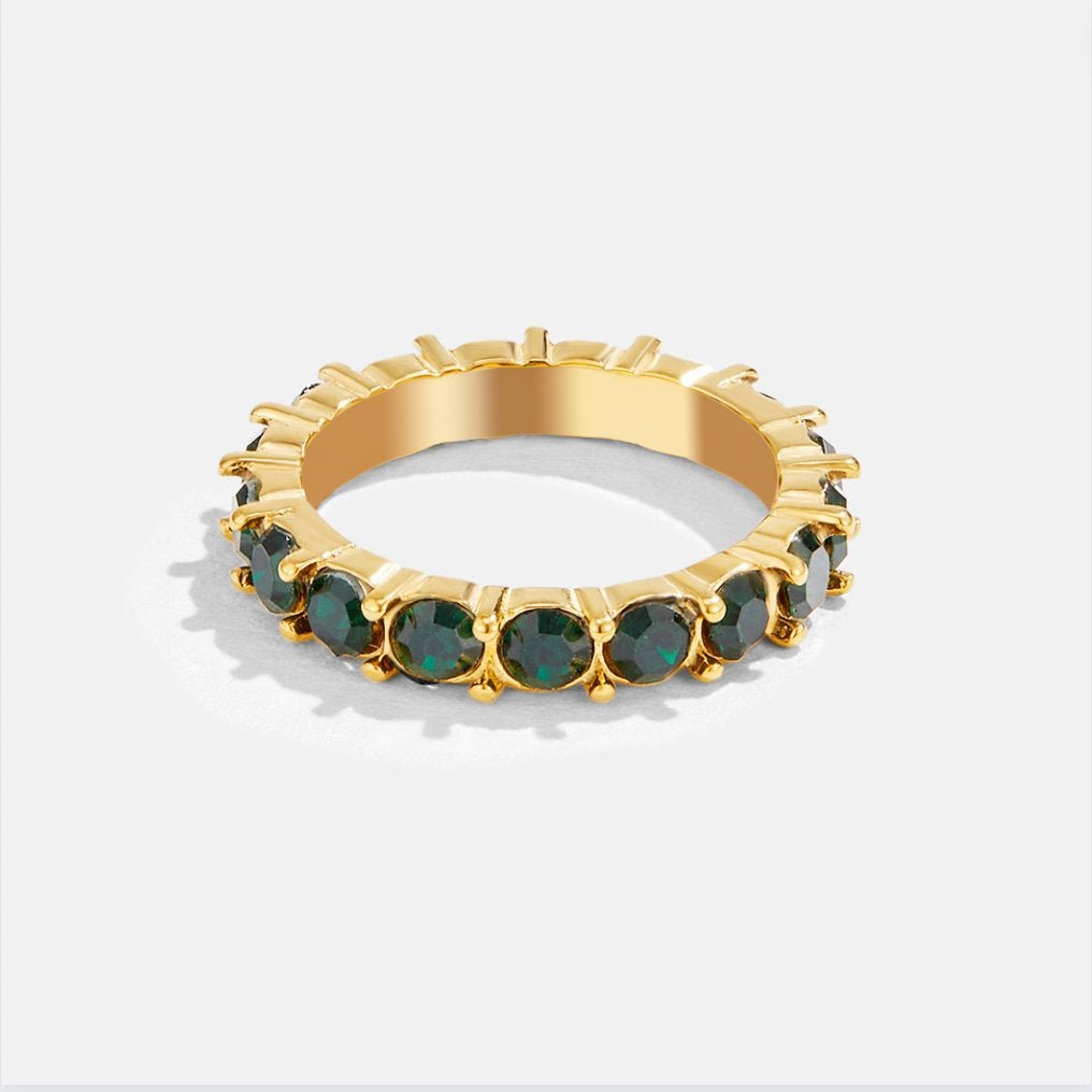 Bague Émeraude Cristal Or 18K