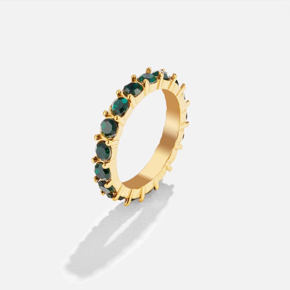 Bague Émeraude Cristal Or 18K