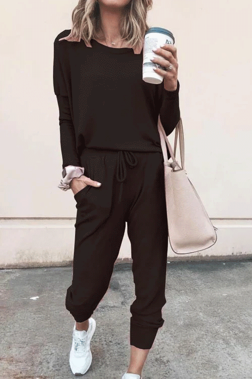 Ensemble T-Shirt et Pantalon Confortable, 2 Pièces