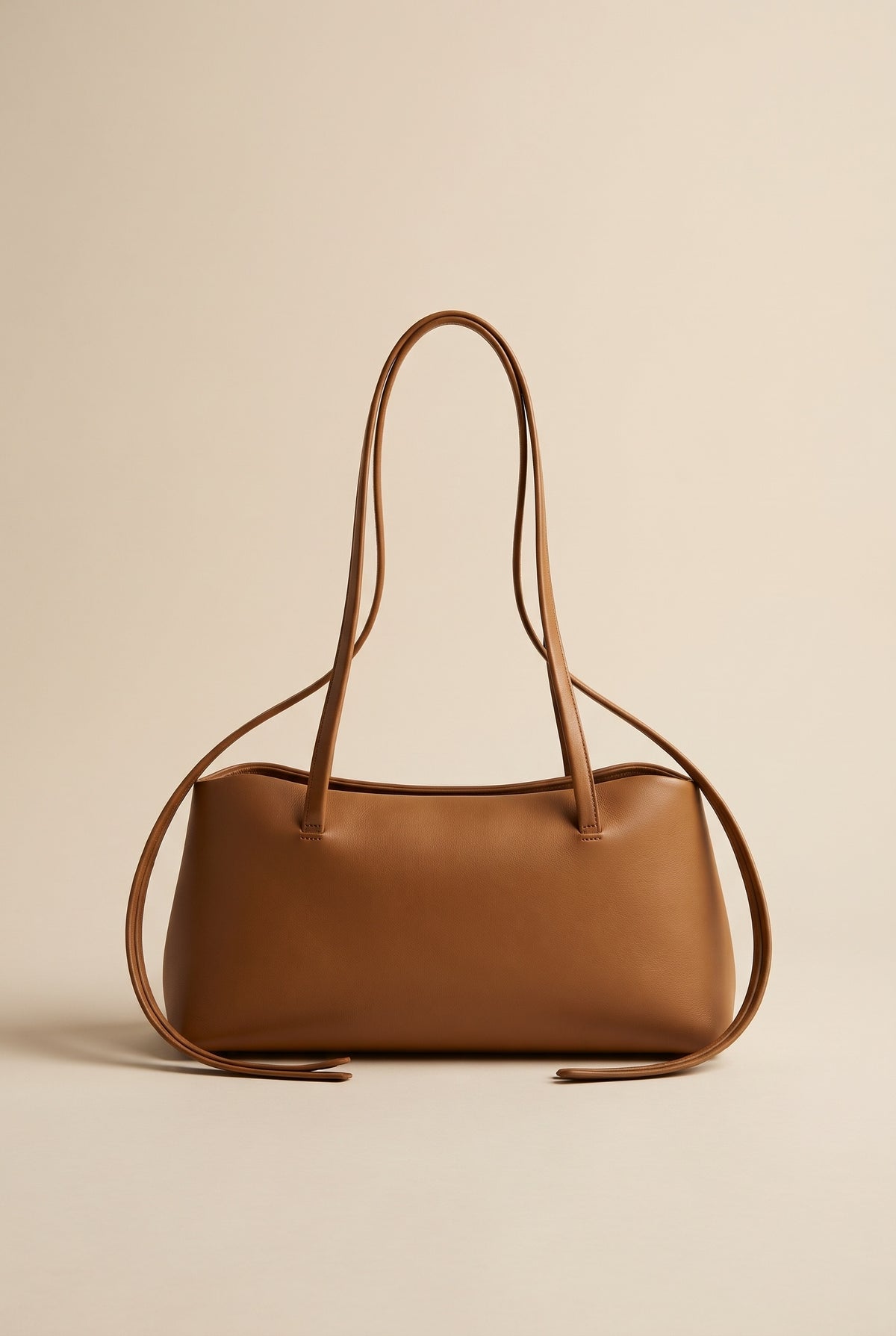 Bianca Quilted Faux Leather Shoulder Tote — Brown