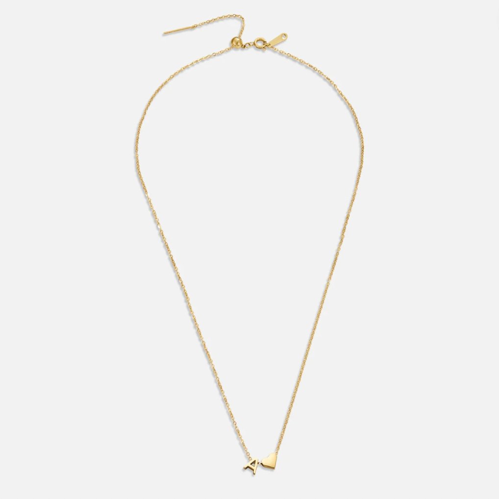 Collier Initiale Cœur Doré Forever Love