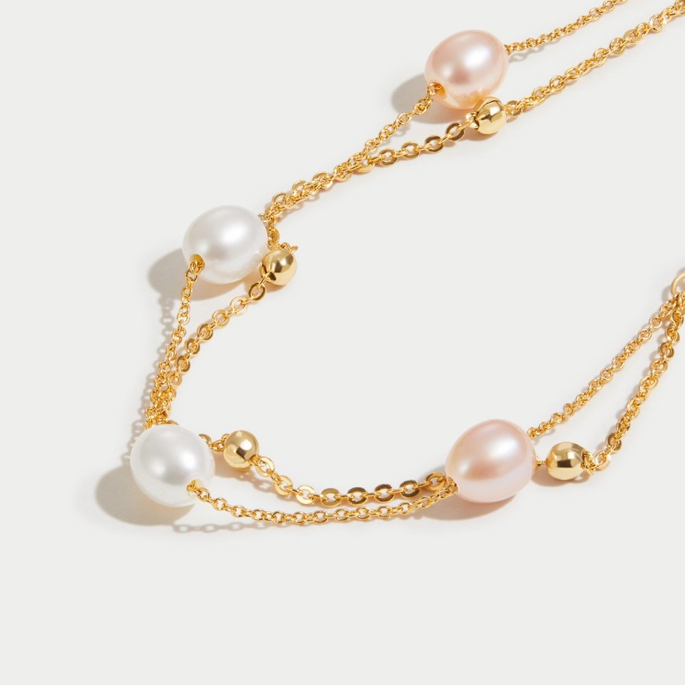 Bracelet Multi-Rangs Perle d'Eau Douce