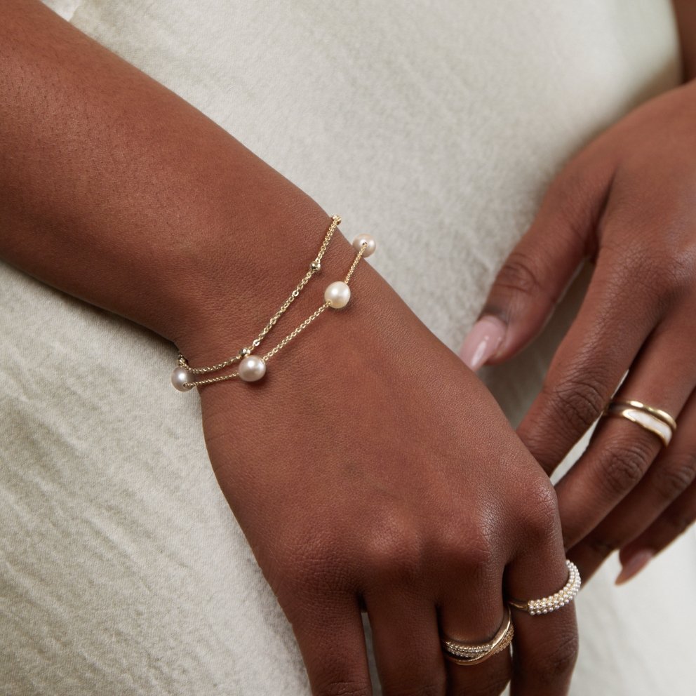 Bracelet Multi-Rangs Perle d'Eau Douce