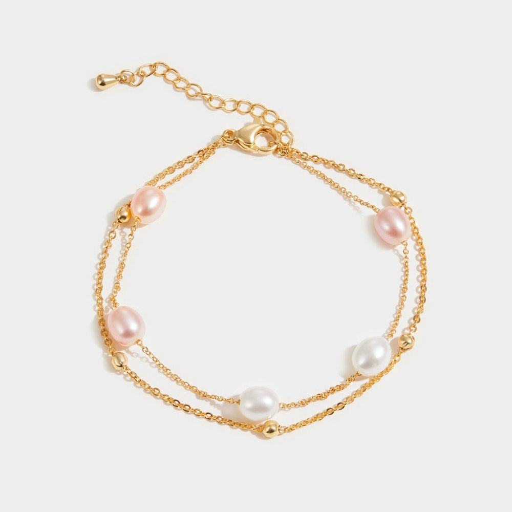 Bracelet Multi-Rangs Perle d'Eau Douce