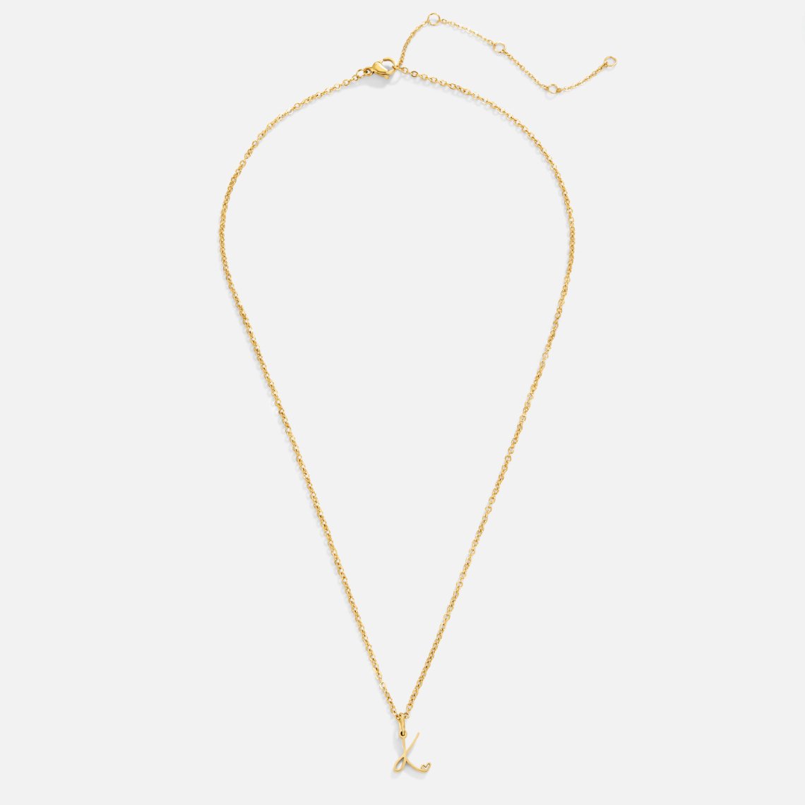 Collier Lettre Cœur Doré