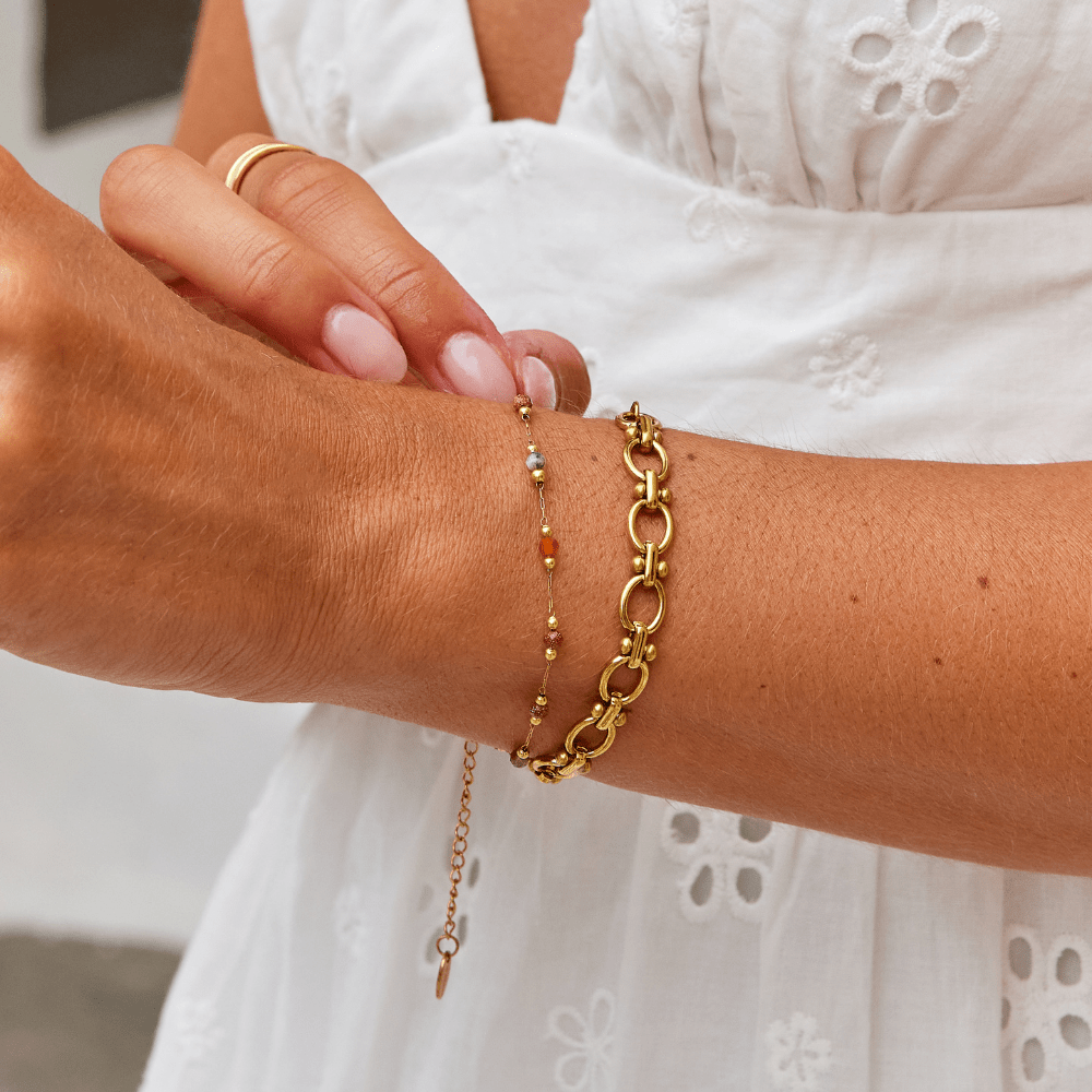 Bracelet Chaîne Maille Dorée