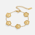 Bracelet trèfle doré